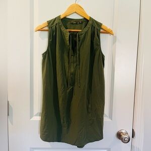 Prana Olive Green sleeveless Top (Natassa Tunic)